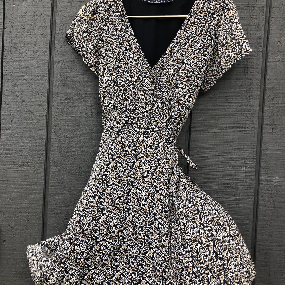 Floral wrap around dress